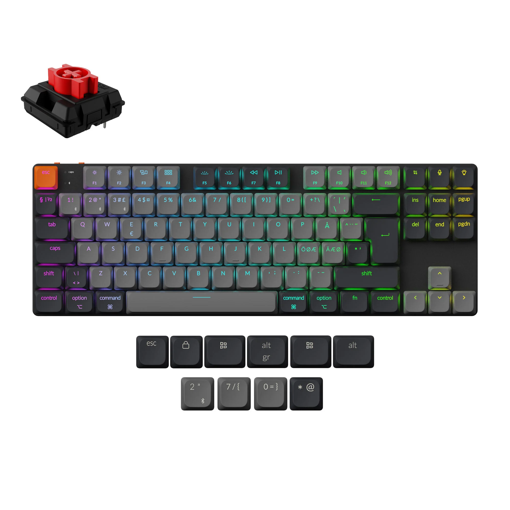 Keychron K1 QMK Wireless Mechanical Keyboard (ISO Layout) - Version 6 - Image 10
