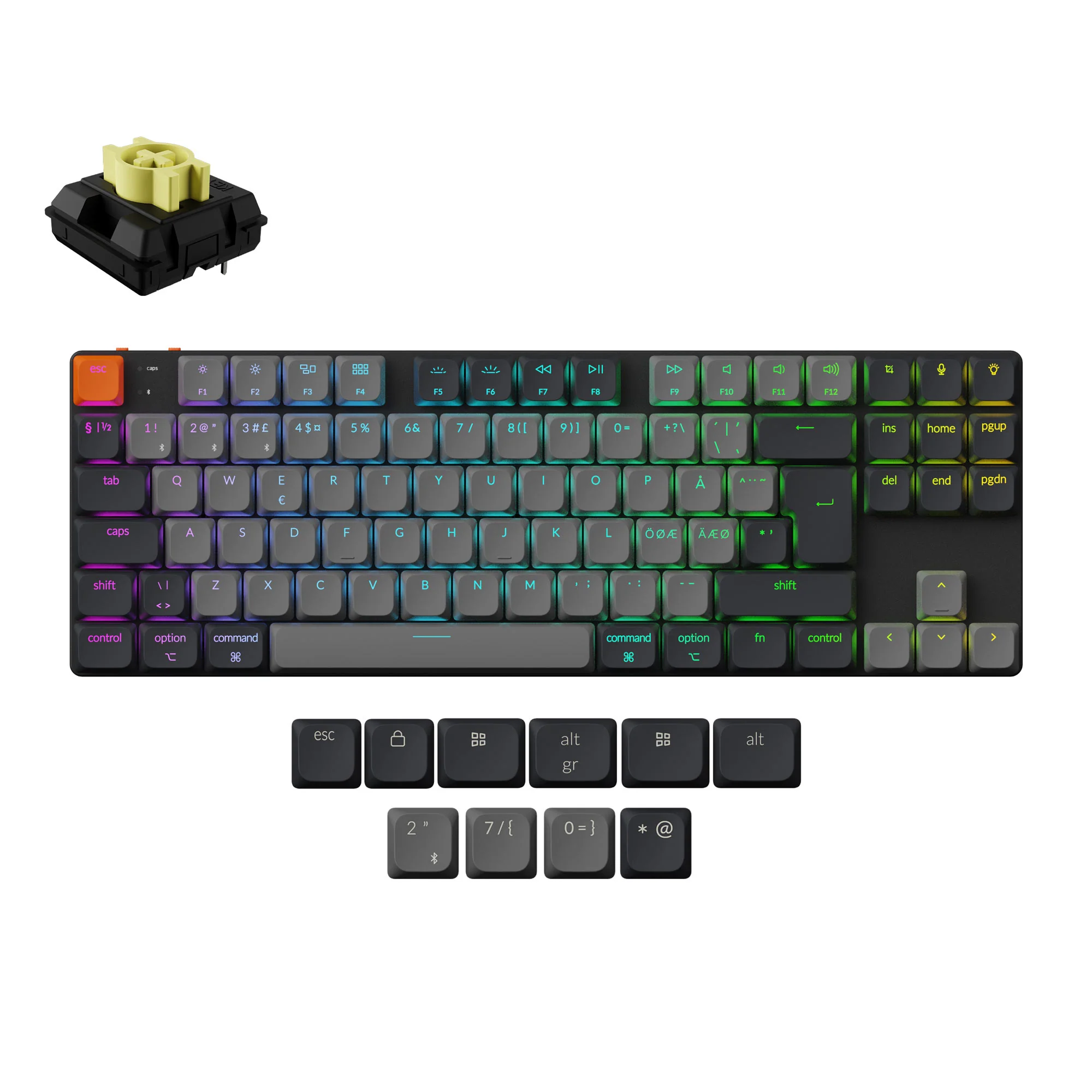Keychron K1 QMK Wireless Mechanical Keyboard (ISO Layout) - Version 6 - Image 12