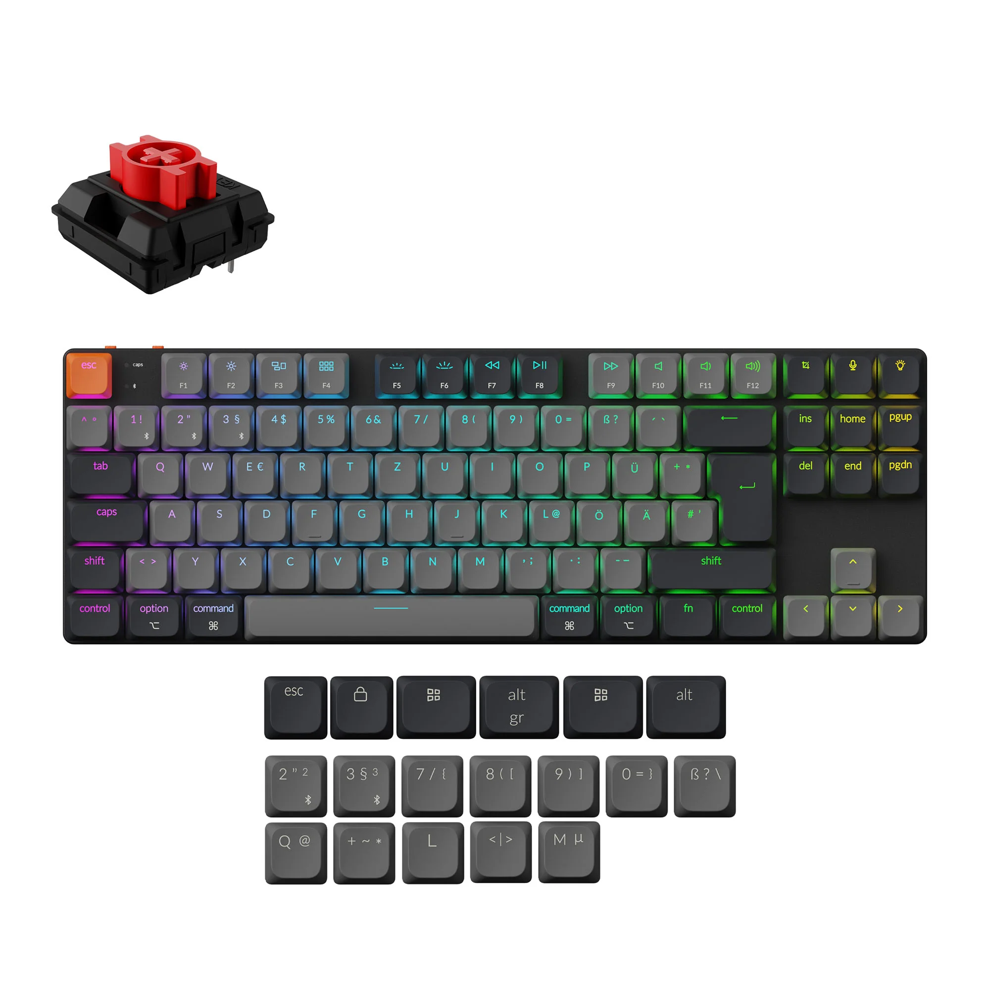 Keychron K1 QMK Wireless Mechanical Keyboard (ISO Layout) - Version 6 - Image 4
