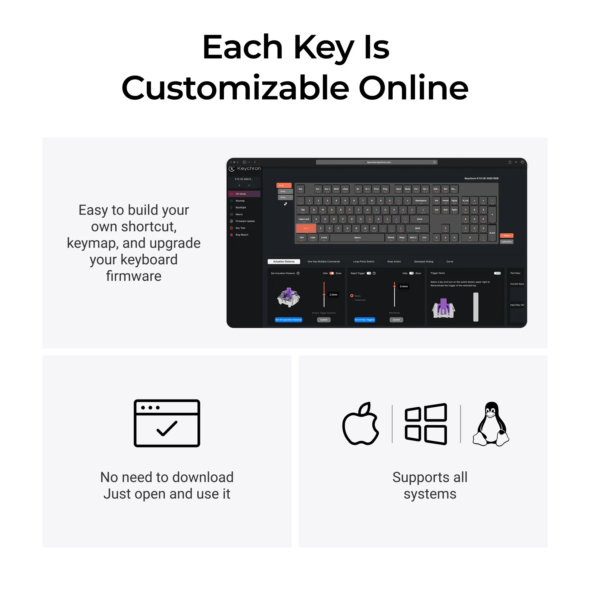 Keychron K10 HE Wireless Magnetic Switch Custom Keyboard - Image 6