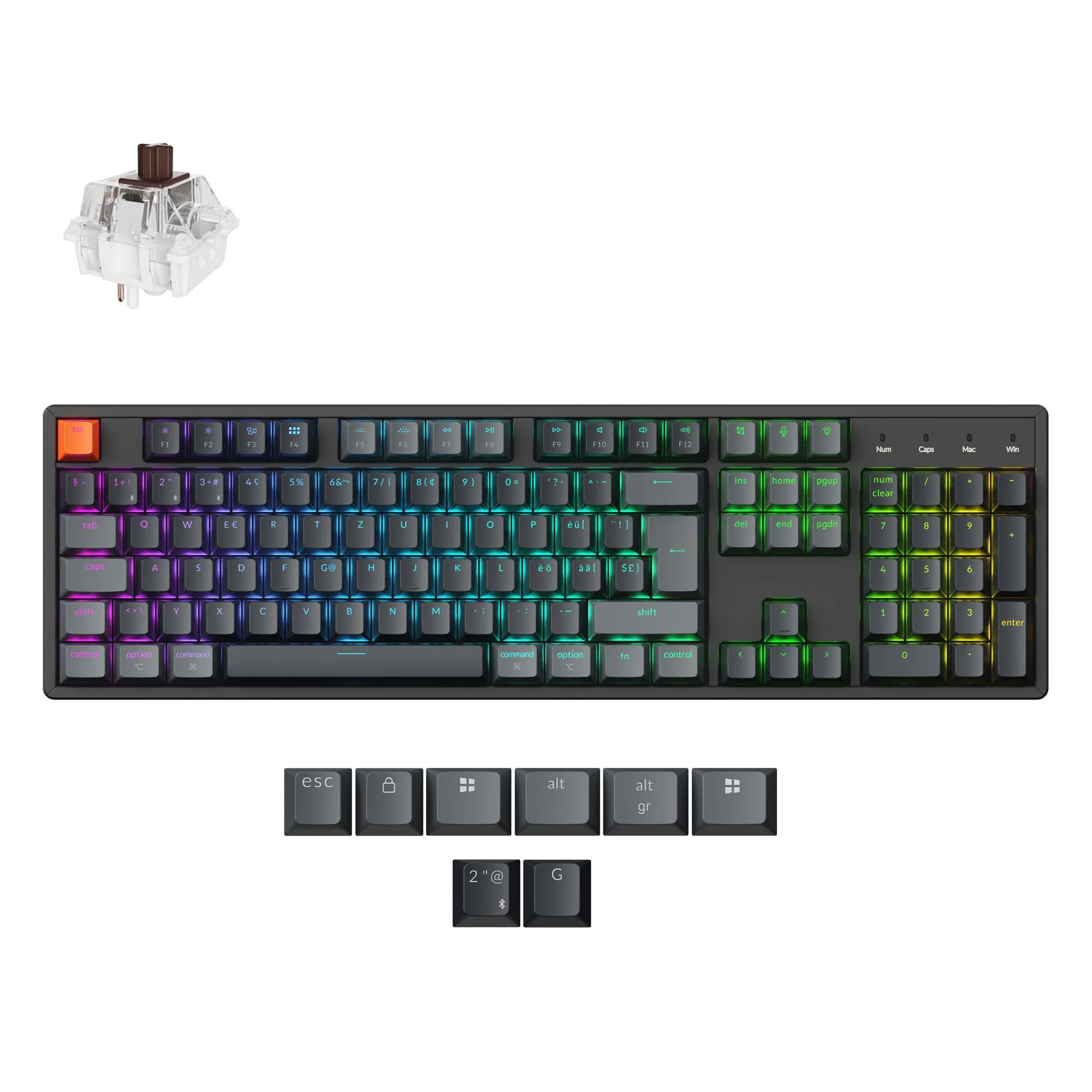 Keychron K10 QMK Wireless Mechanical Keyboard (ISO Layout) - Version 2 - Image 11