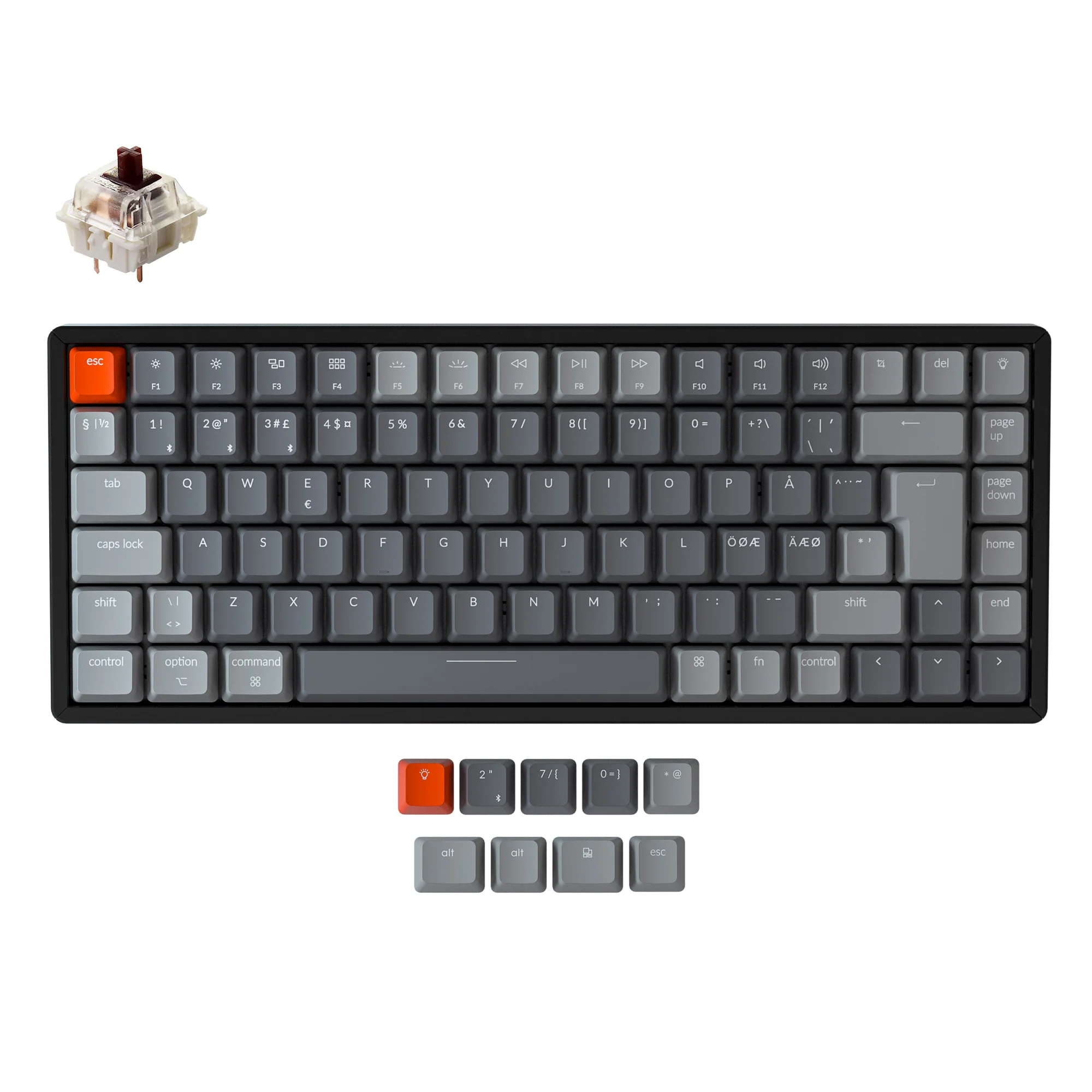 Keychron K2 Wireless Mechanical Keyboard (Nordic ISO Layout) - Version 2 - Image 6