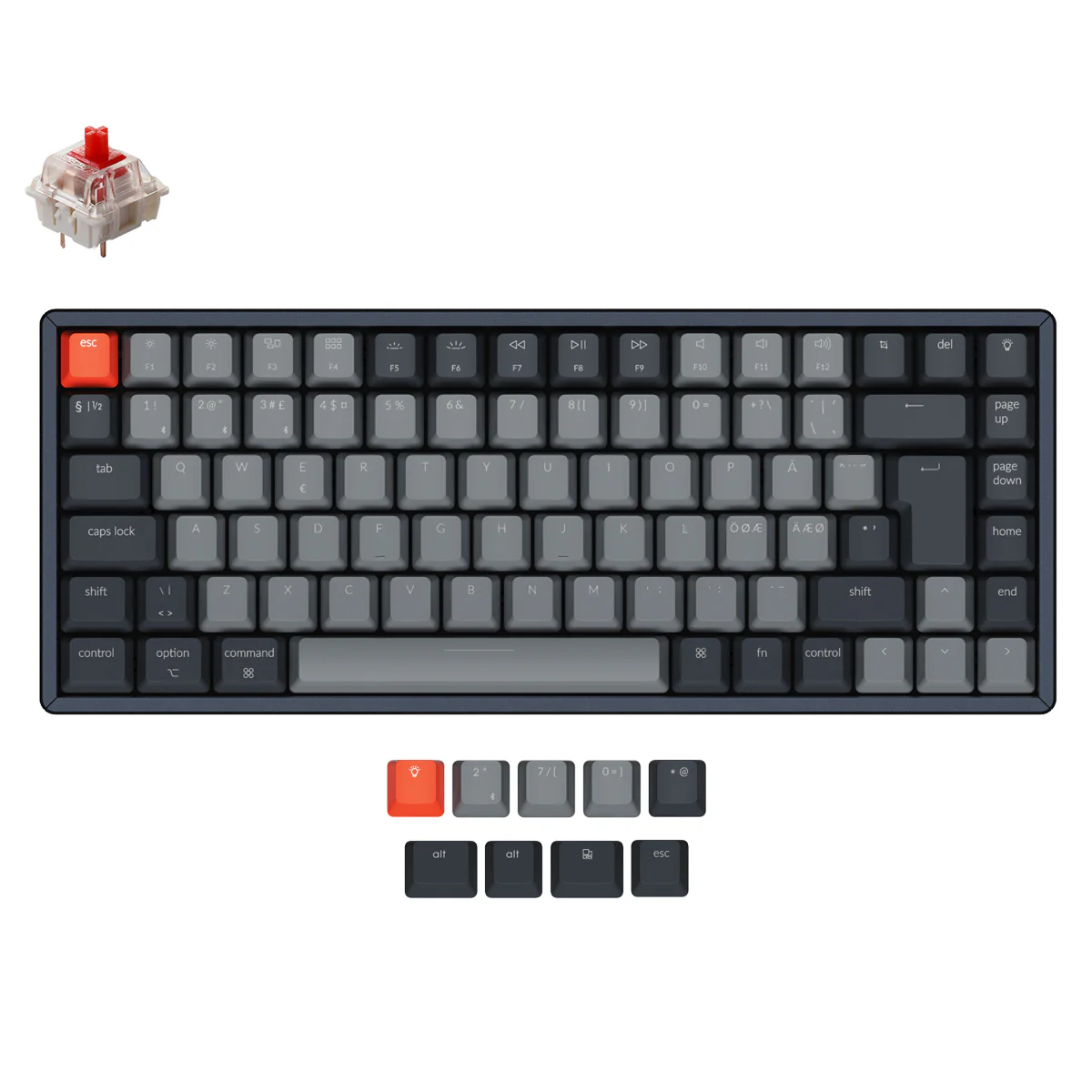 Keychron K2 Wireless Mechanical Keyboard (Nordic ISO Layout) - Version 2 - Image 7