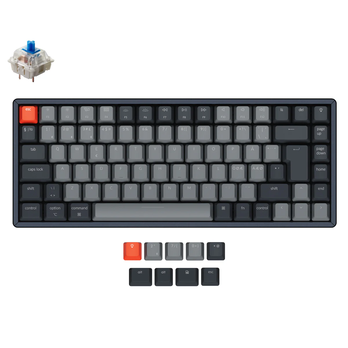 Keychron K2 Wireless Mechanical Keyboard (Nordic ISO Layout) - Version 2 - Image 8