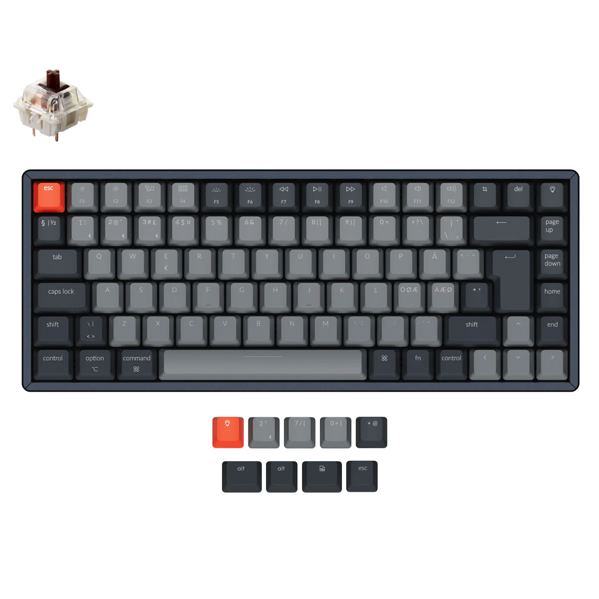 Keychron K2 Wireless Mechanical Keyboard (Nordic ISO Layout) - Version 2 - Image 9