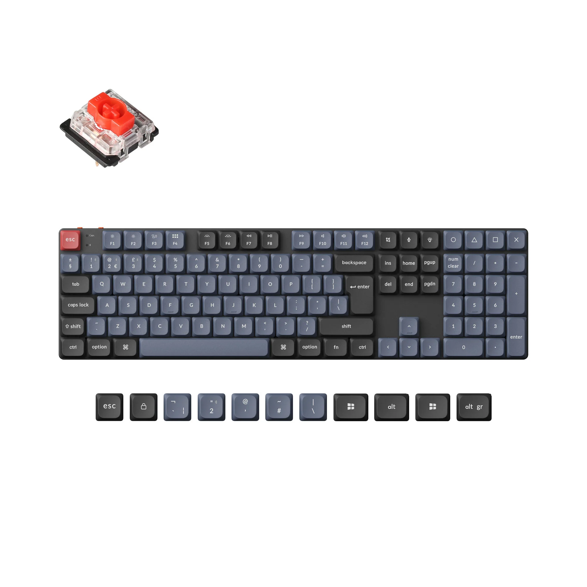 Keychron K5 Pro QMK/VIA Wireless Custom Mechanical Keyboard ISO Layout Collection - Image 13