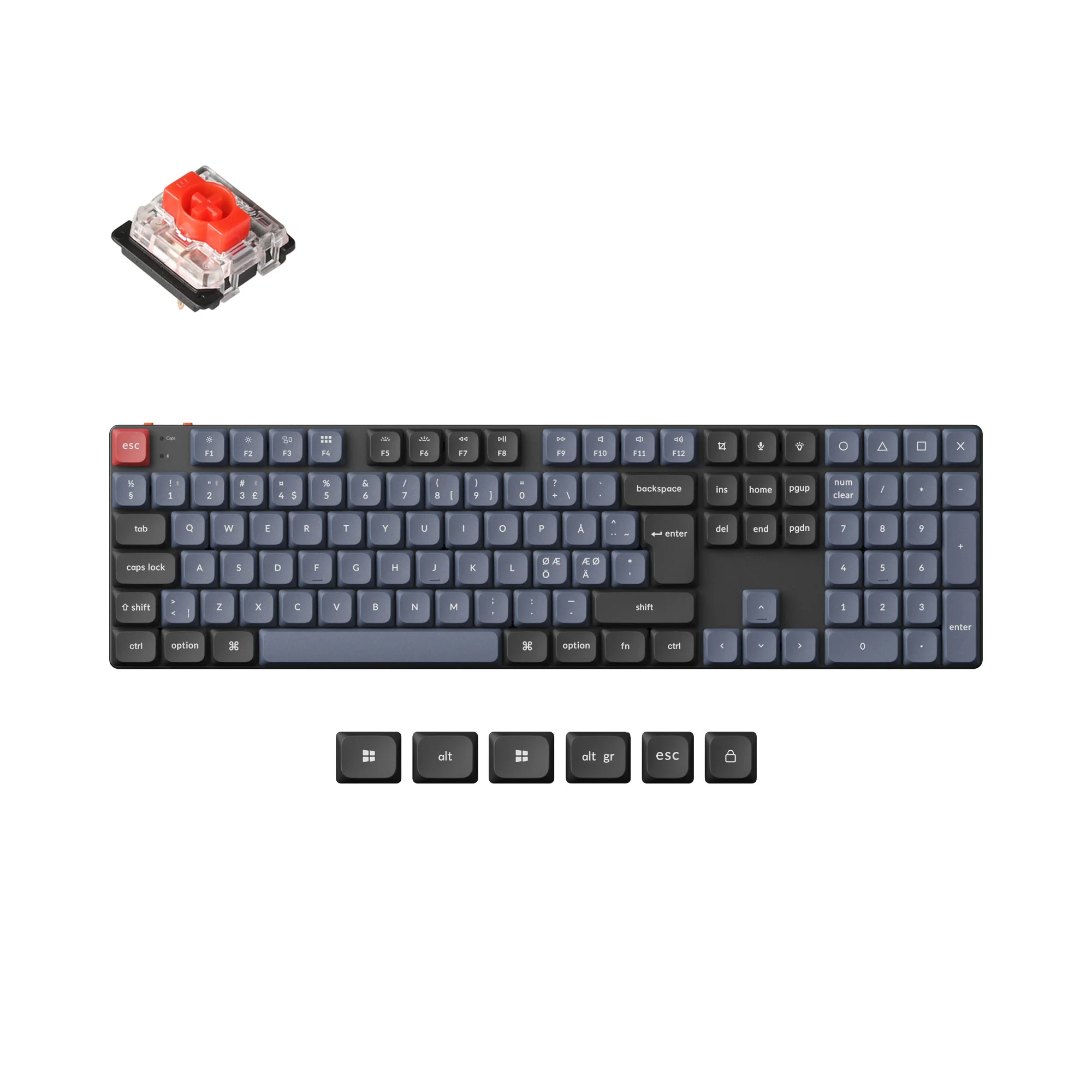 Keychron K5 Pro QMK/VIA Wireless Custom Mechanical Keyboard ISO Layout Collection - Image 17