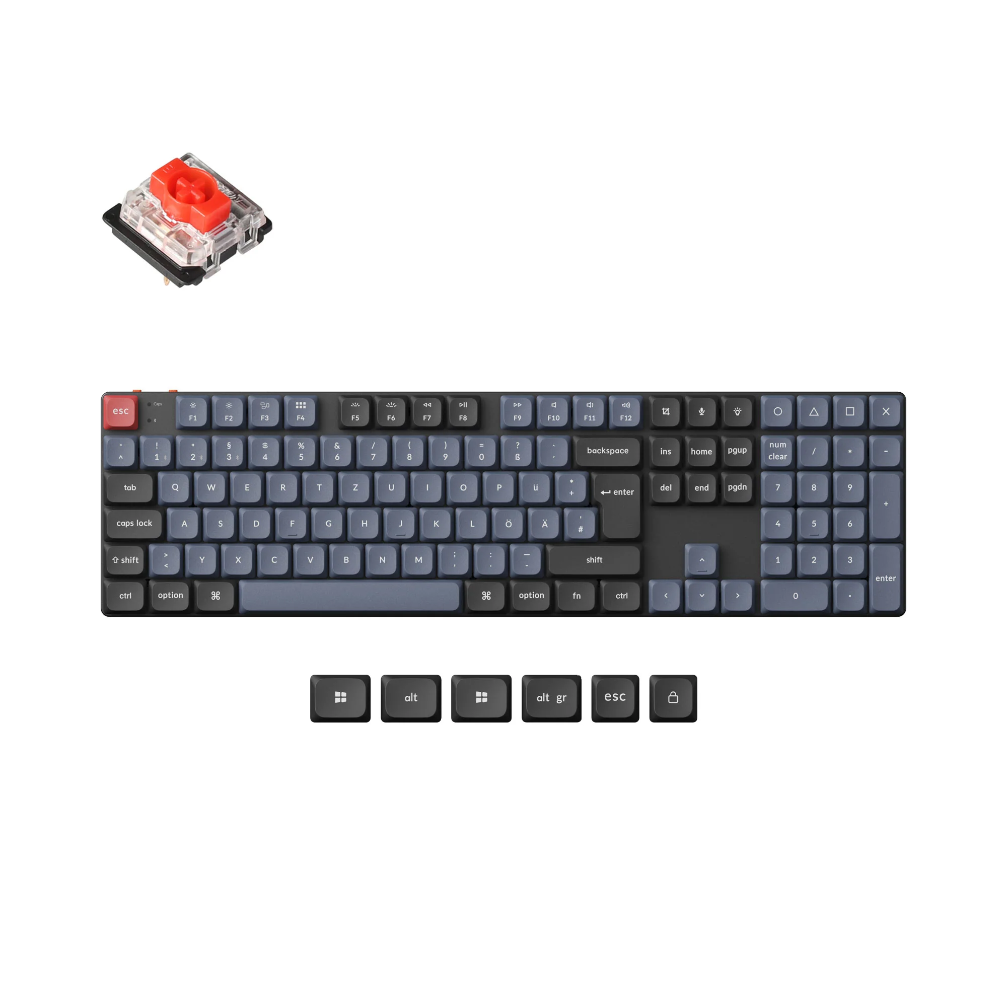 Keychron K5 Pro QMK/VIA Wireless Custom Mechanical Keyboard ISO Layout Collection - Image 19