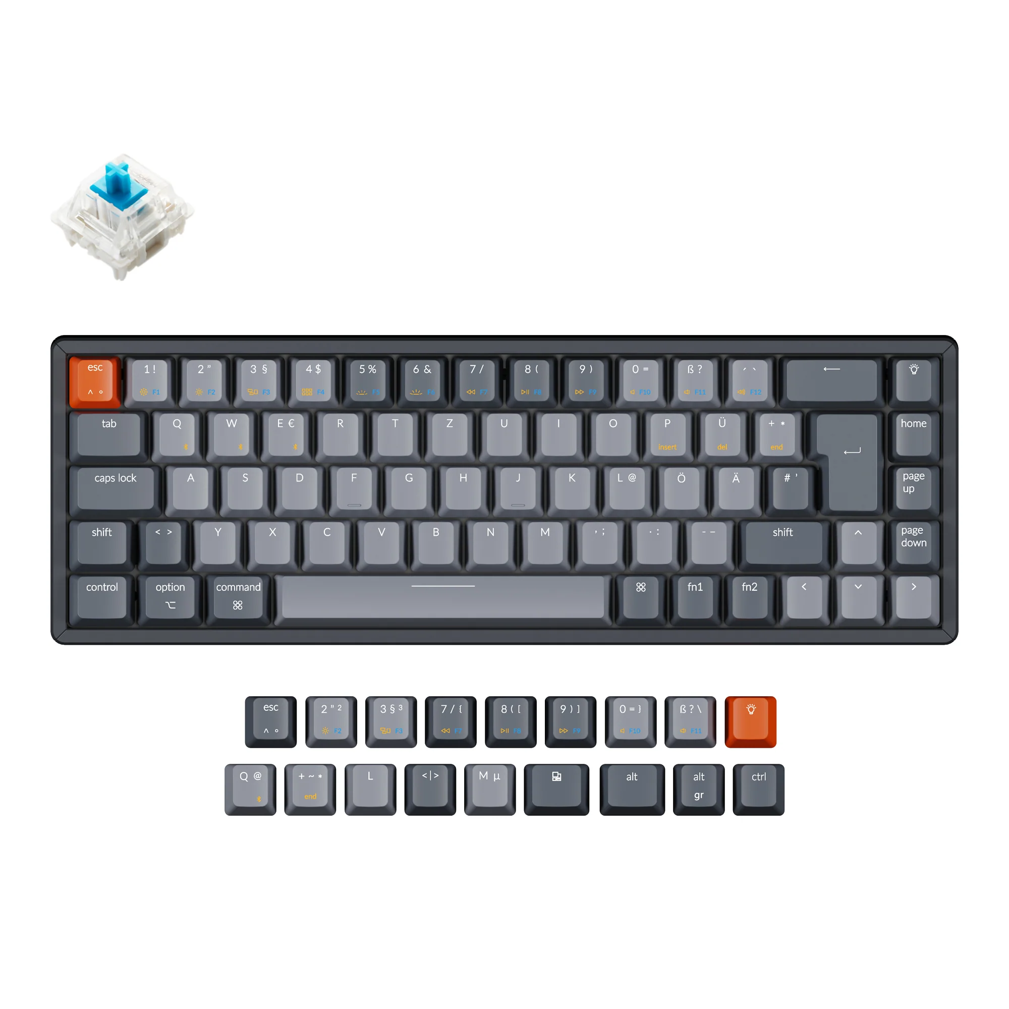Keychron K6 Wireless Mechanical Keyboard (German ISO-DE Layout) - Image 5
