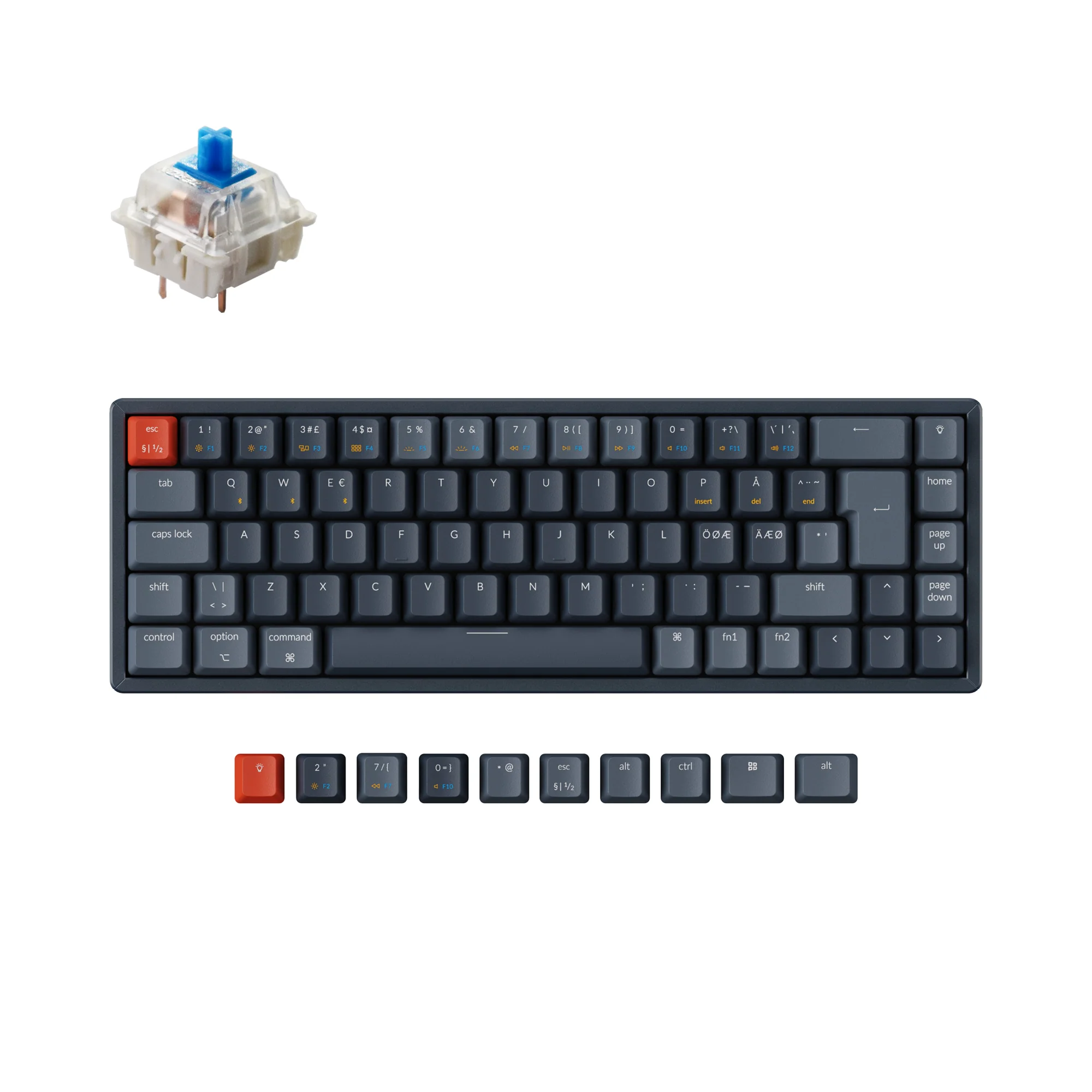 Keychron K6 Wireless Mechanical Keyboard (Nordic ISO Layout) - Image 5