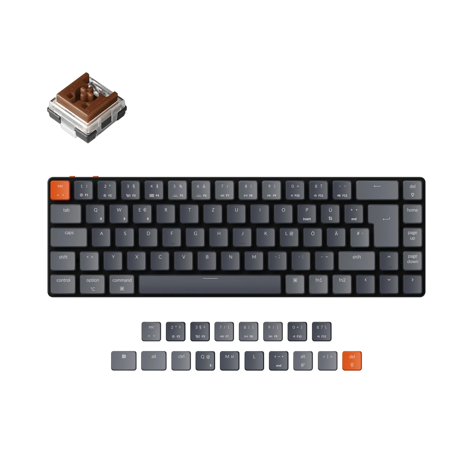 Keychron K7 Ultra-slim Wireless Mechanical Keyboard (German ISO-DE Layout) - Image 12