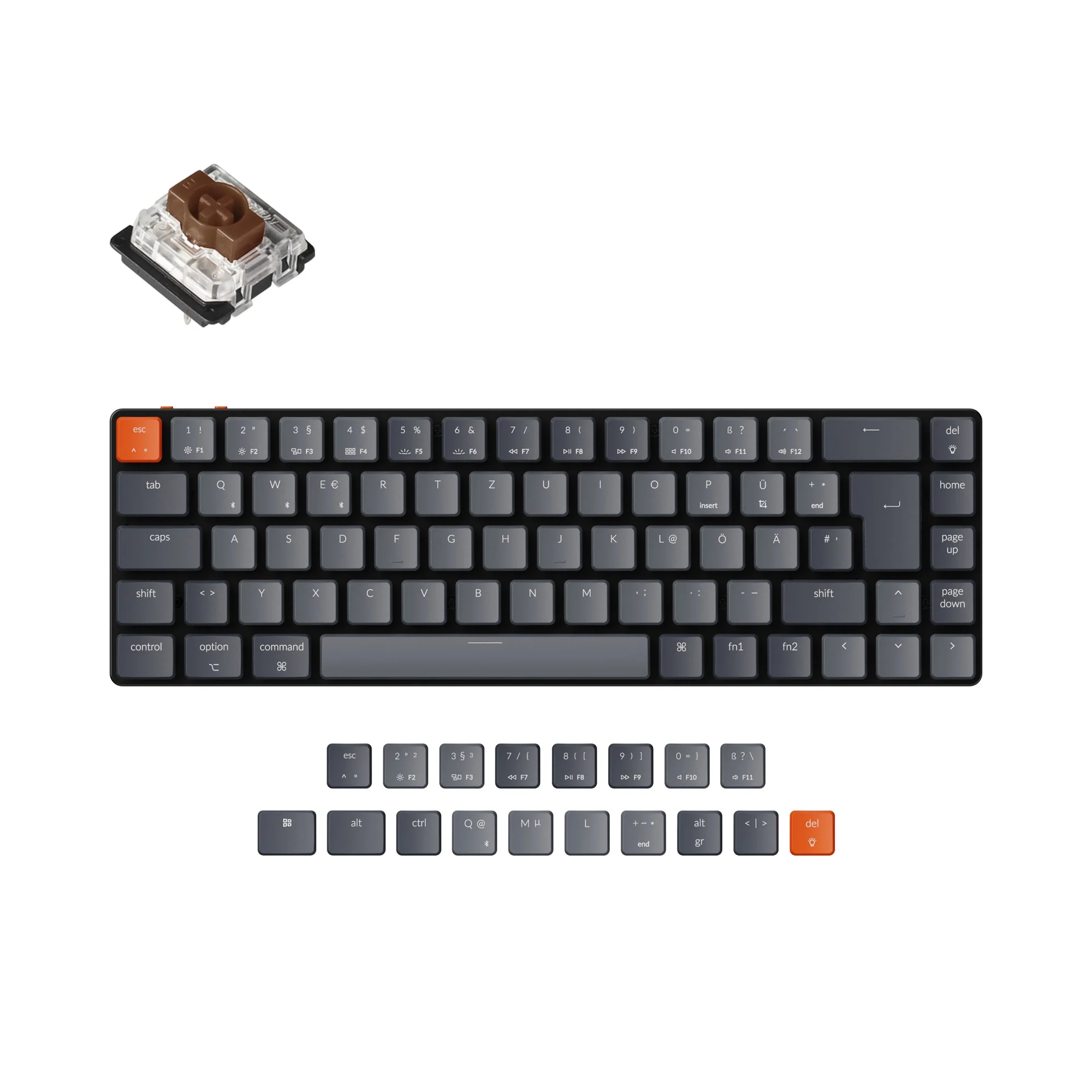 Keychron K7 Ultra-slim Wireless Mechanical Keyboard (German ISO-DE Layout) - Image 3