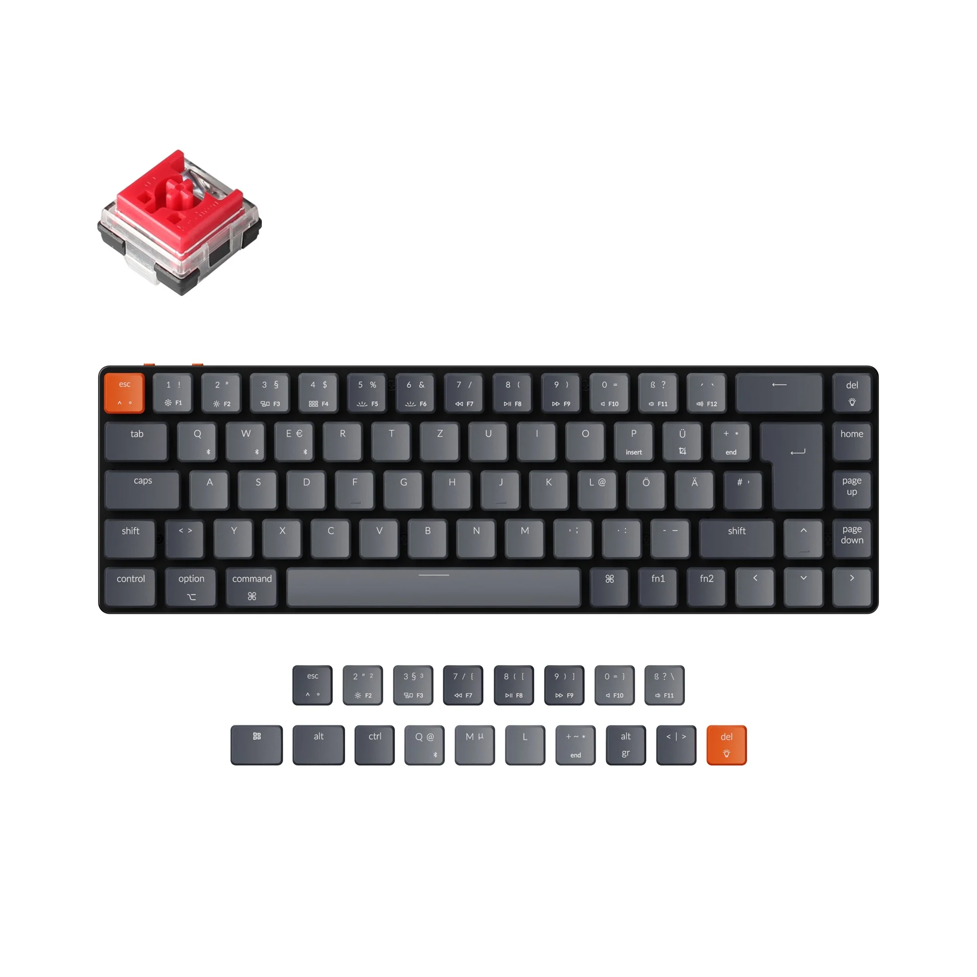 Keychron K7 Ultra-slim Wireless Mechanical Keyboard (German ISO-DE Layout) - Image 7