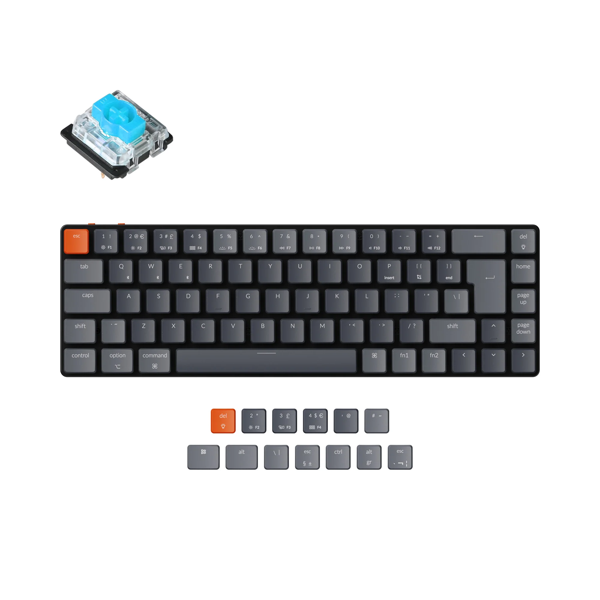 Keychron K7 Ultra-slim Wireless Mechanical Keyboard (UK ISO Layout) - Image 5