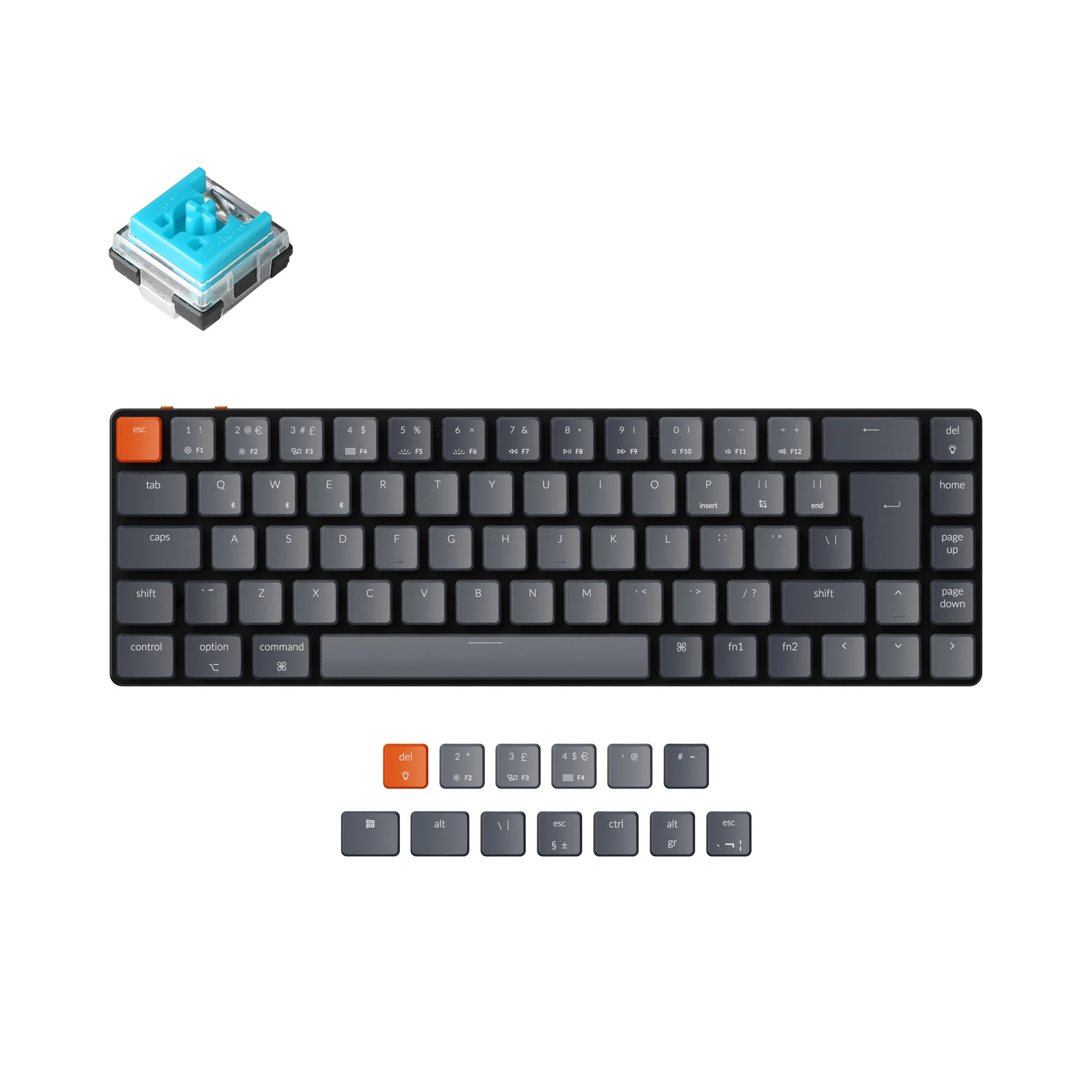Keychron K7 Ultra-slim Wireless Mechanical Keyboard (UK ISO Layout) - Image 8