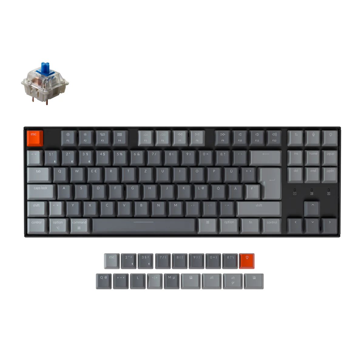 Keychron K8 Wireless Mechanical Keyboard (German ISO-DE Layout) - Image 10