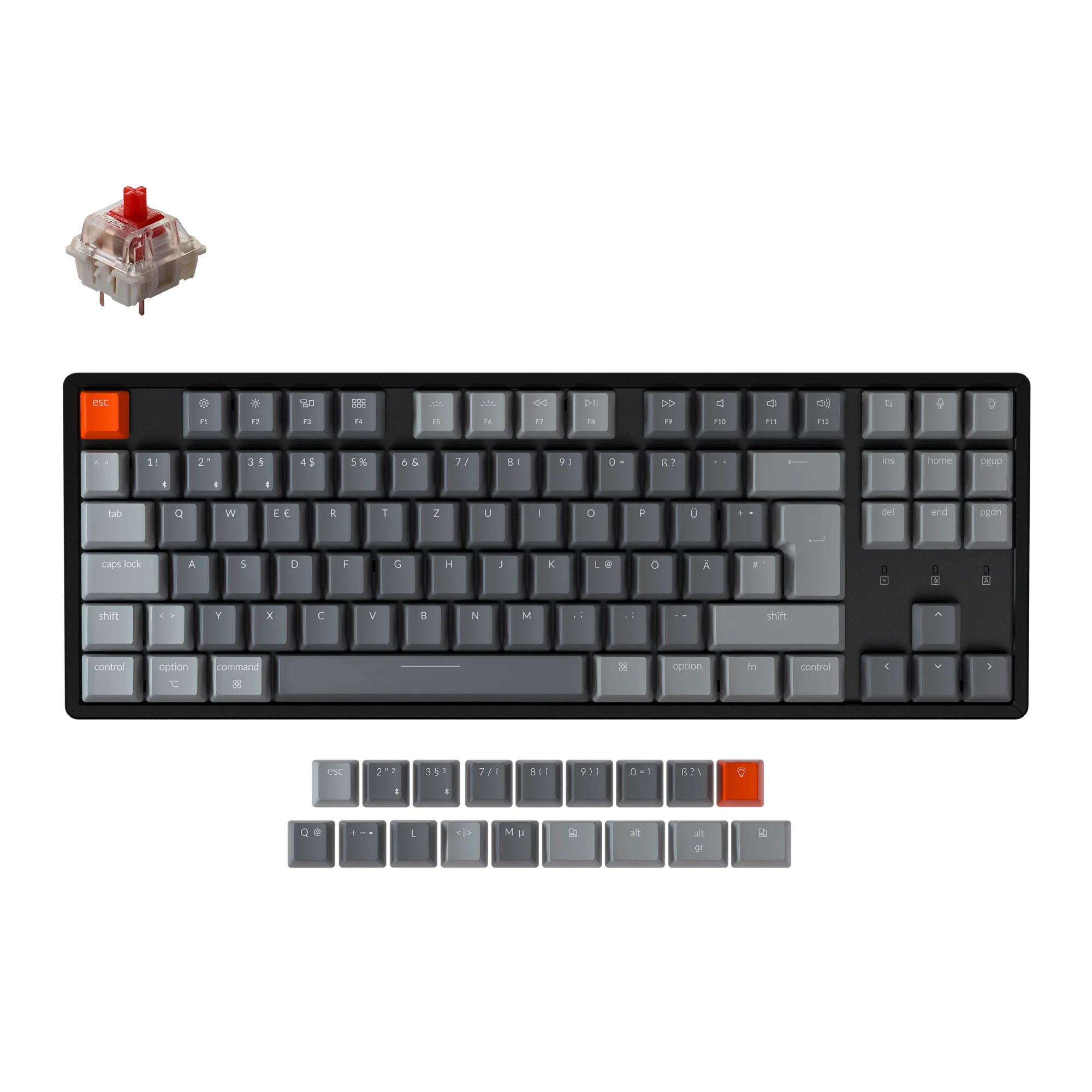 Keychron K8 Wireless Mechanical Keyboard (German ISO-DE Layout) - Image 4