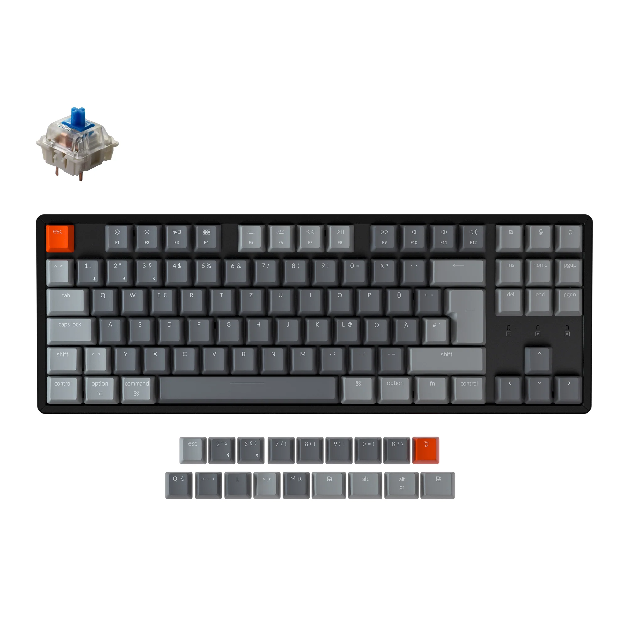 Keychron K8 Wireless Mechanical Keyboard (German ISO-DE Layout) - Image 5