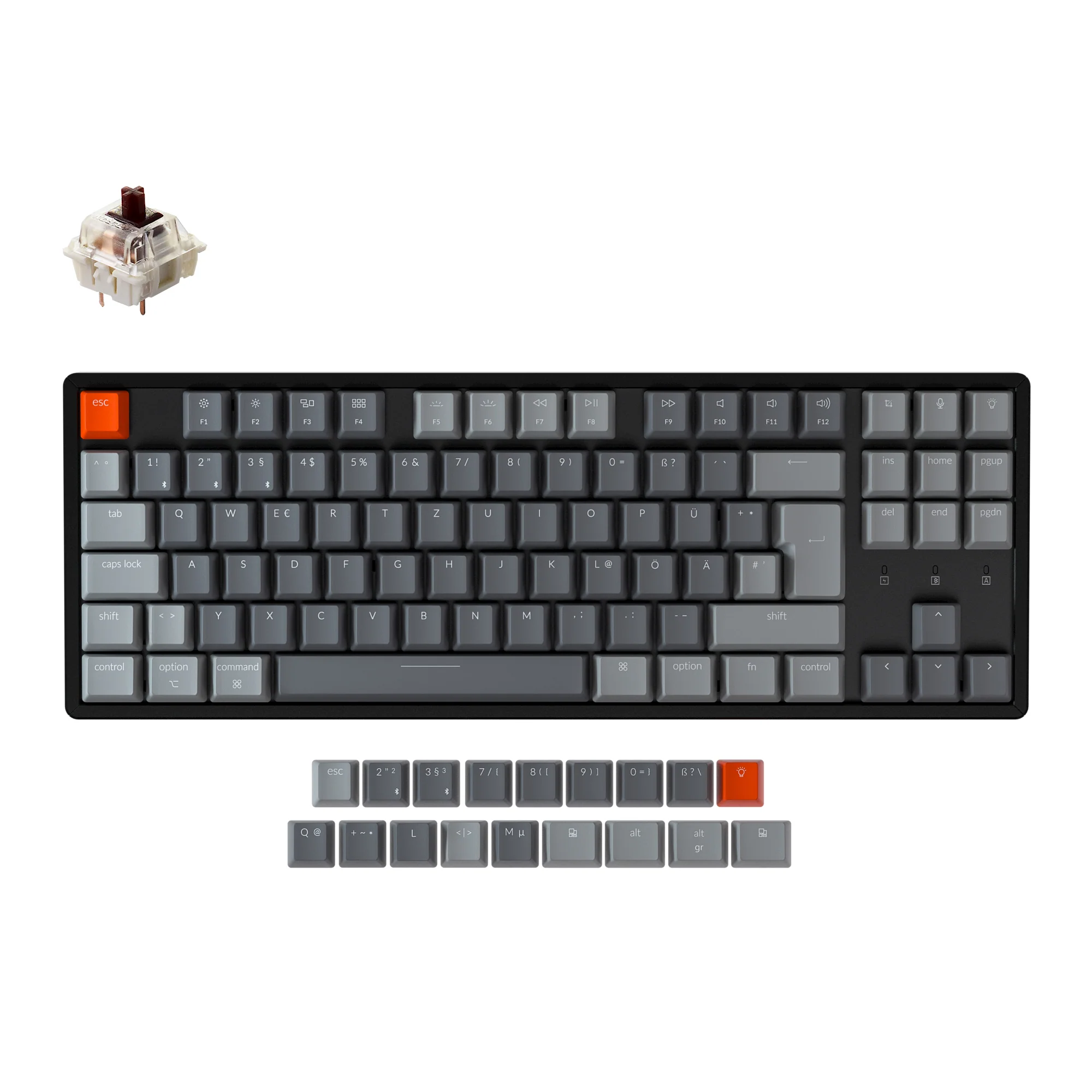 Keychron K8 Wireless Mechanical Keyboard (German ISO-DE Layout) - Image 6