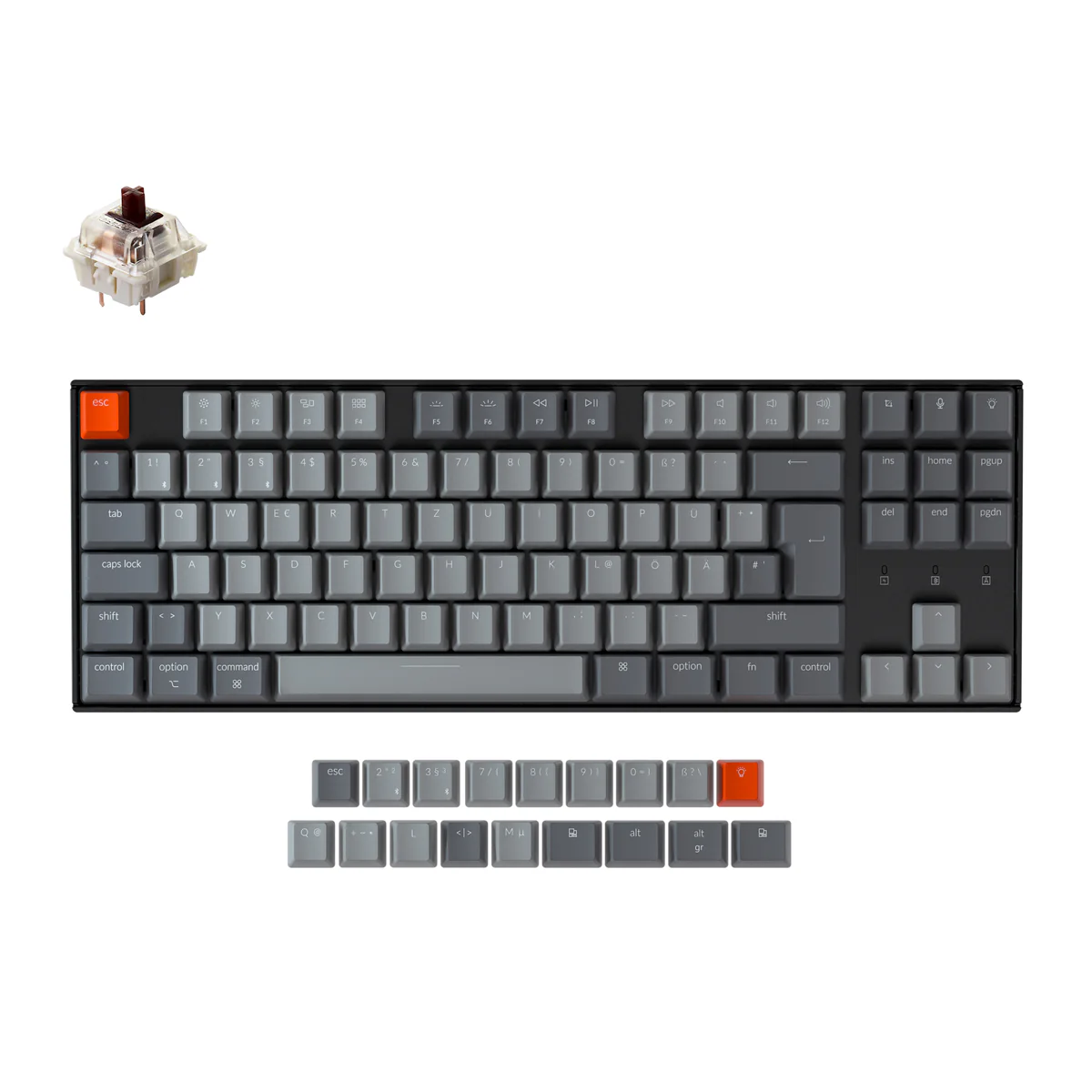 Keychron K8 Wireless Mechanical Keyboard (German ISO-DE Layout) - Image 8