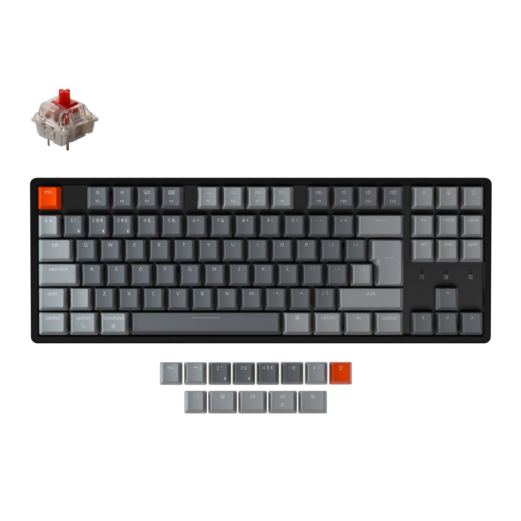 Keychron K8 Wireless Mechanical Keyboard (UK ISO Layout) - Image 4