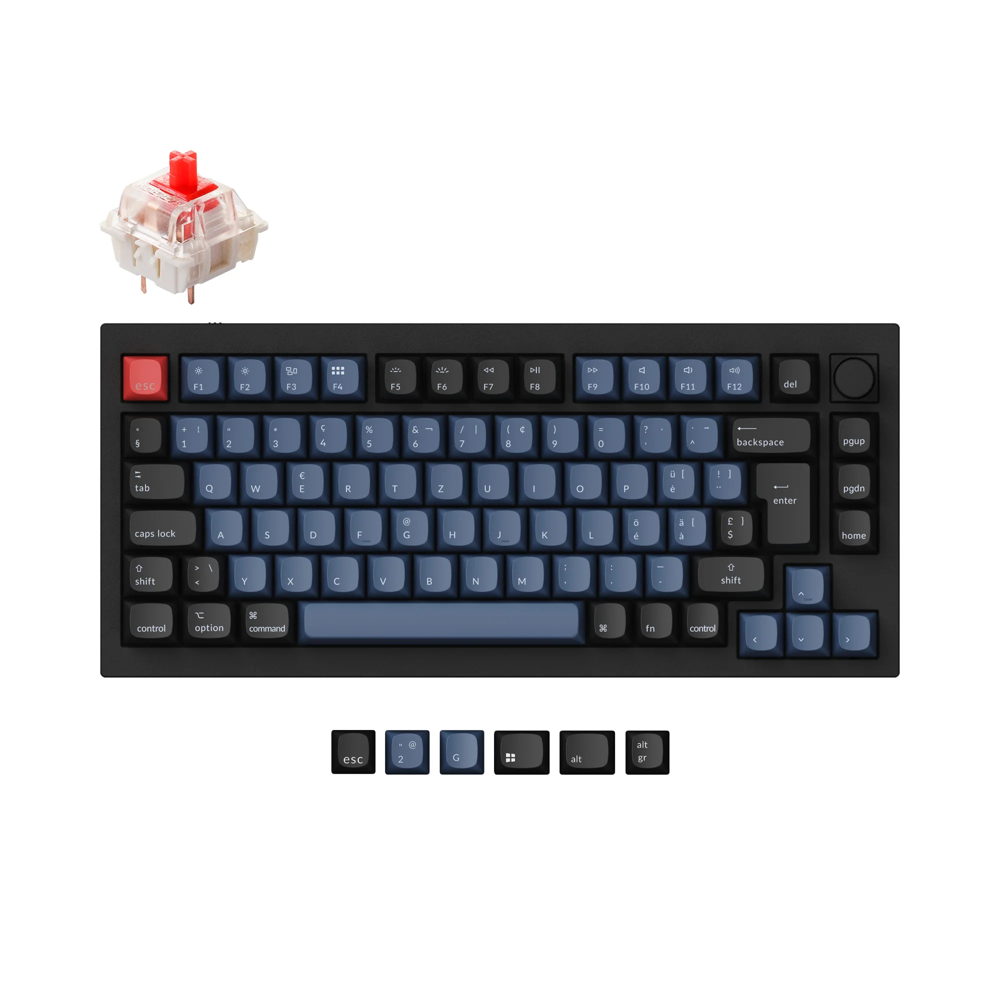 Keychron Q1 QMK Custom Mechanical Keyboard ISO Layout Collection - Image 11