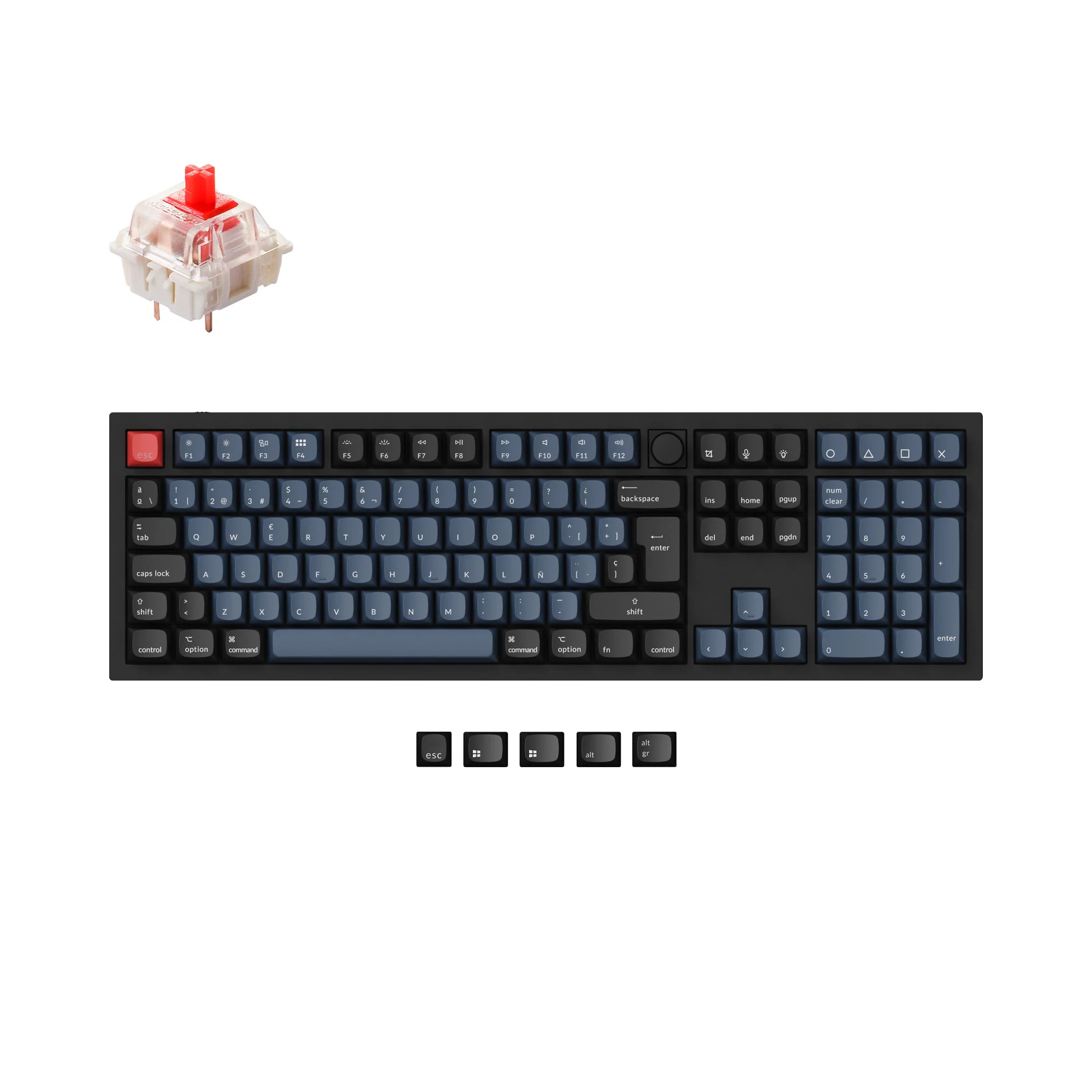Keychron Q6 QMK Custom Mechanical Keyboard ISO Layout Collection - Image 9