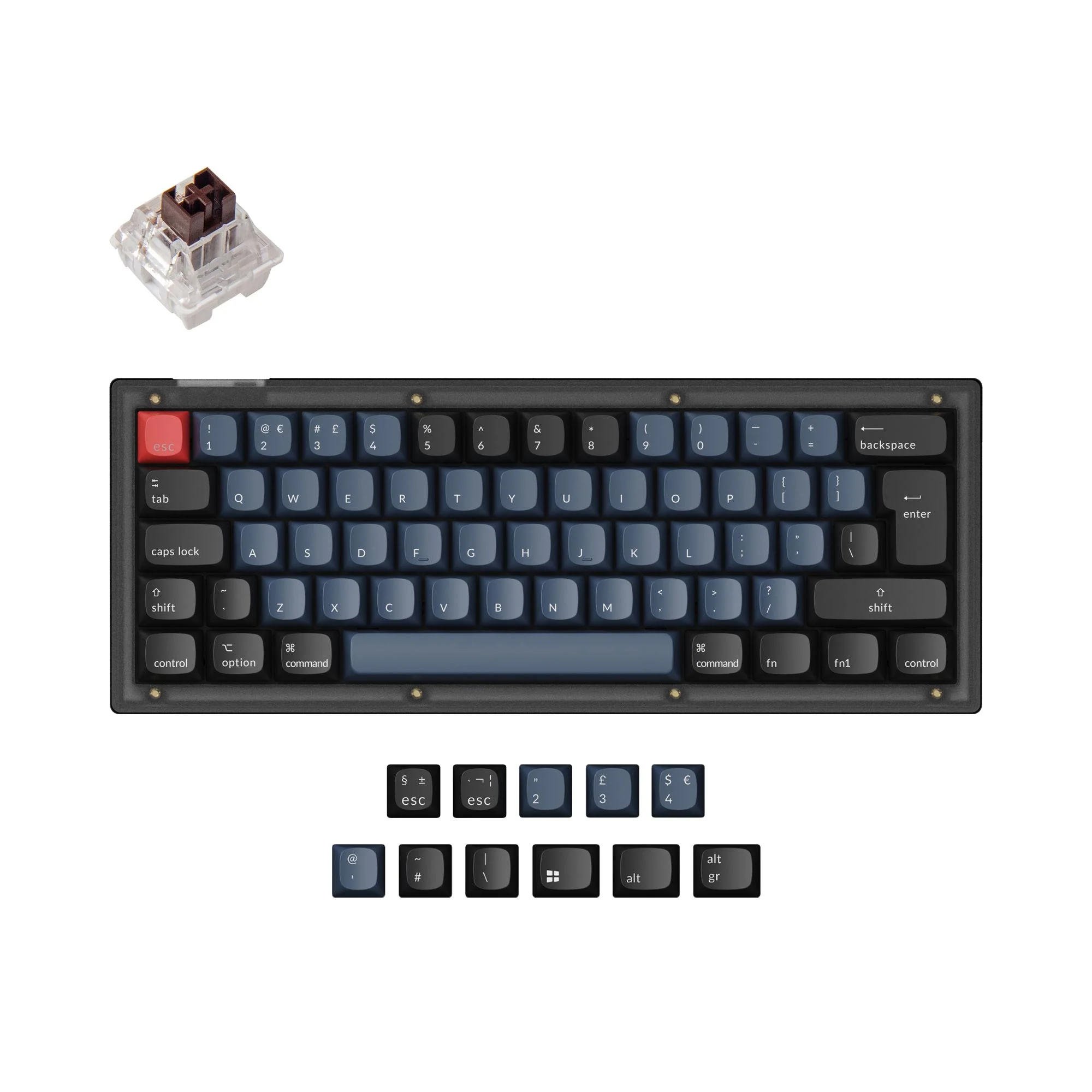 Keychron V4 QMK Custom Mechanical Keyboard ISO Layout Collection - Image 4