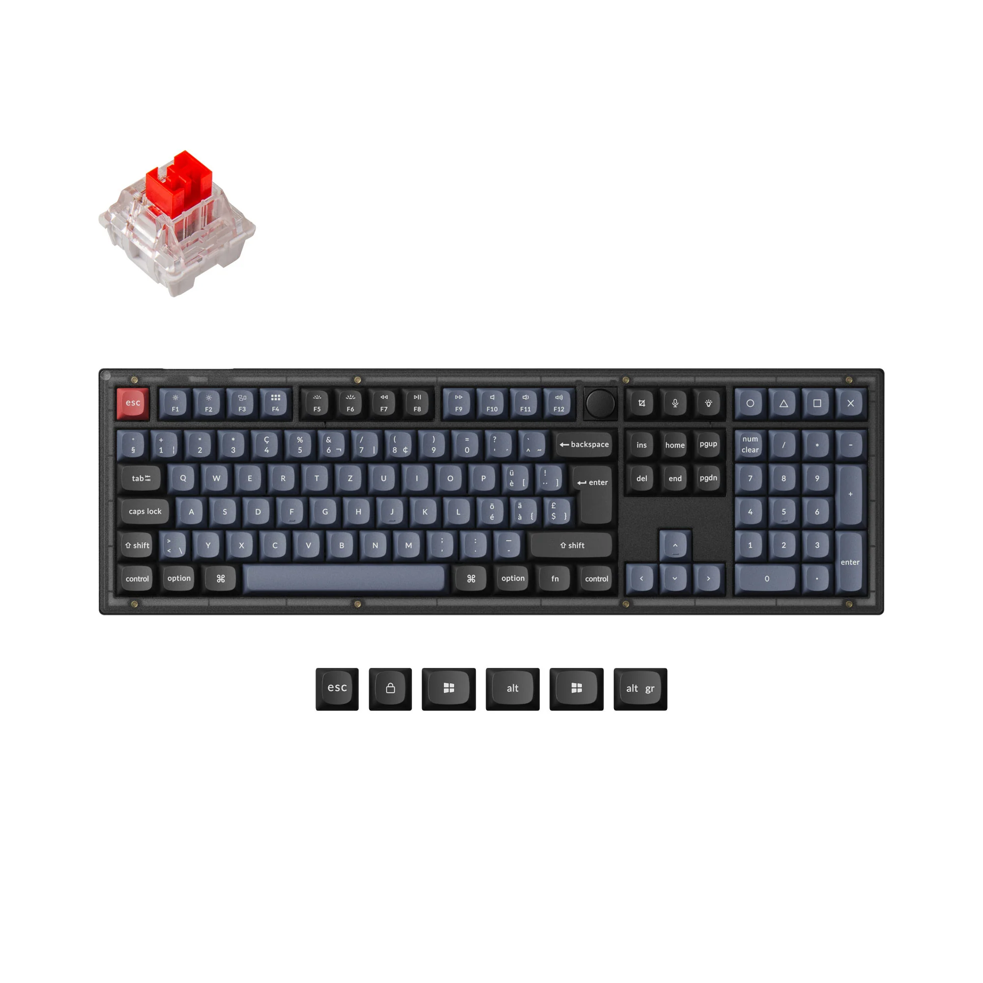 Keychron V6 QMK Custom Mechanical Keyboard ISO Layout Collection - Image 15
