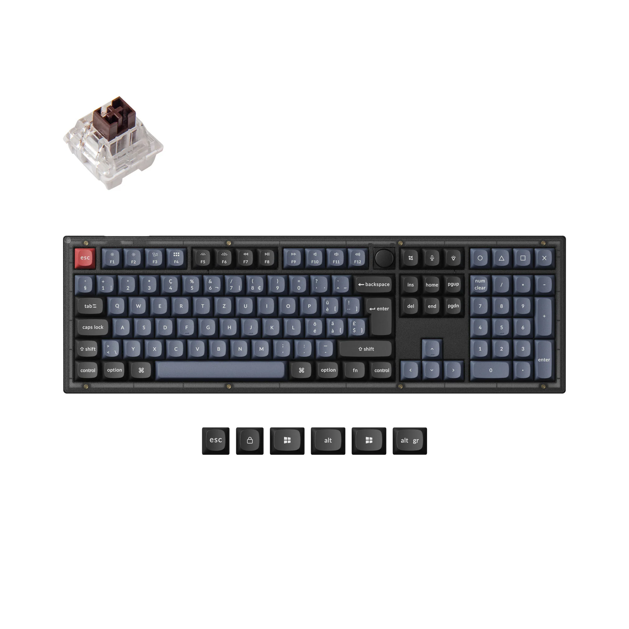 Keychron V6 QMK Custom Mechanical Keyboard ISO Layout Collection - Image 16